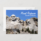 Mount Rushmore South Dakota Postkarte (Vorne/Hinten)