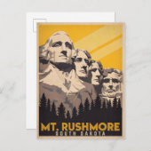 Mount Rushmore, South Dakota Postkarte (Vorne/Hinten)