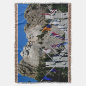 Mount Rushmore South Dakota Souvenir Throw Blanket Decke (Vorderseite Vertikal)
