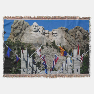 Mount Rushmore South Dakota Souvenir Throw Blanket Decke