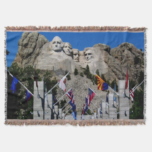 Mount Rushmore South Dakota Souvenir Throw Blanket Decke (Vorderseite)