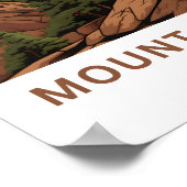 Mount Rushmore South Dakota Travel Print Poster (Ecke)