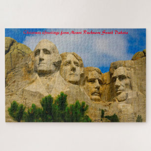 Mount Rushmore South Dakota.Weihnachtsgrüße Puzzle
