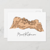 Mount Rushmore SÜD DAKOTA Postkarte (Vorne/Hinten)