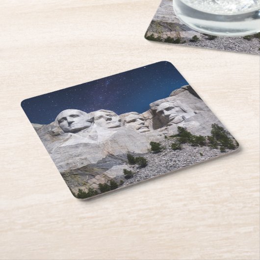 Mount Rushmore Timelapse Sky Rechteckiger Pappuntersetzer (angewinkelt)