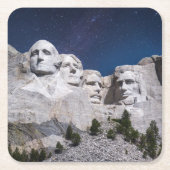Mount Rushmore Timelapse Sky Rechteckiger Pappuntersetzer (Vorderseite)