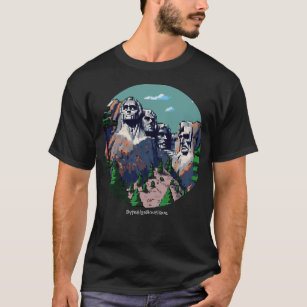 Mount Rushmore USA, Travel, Custom Text Retro 8bit T-Shirt