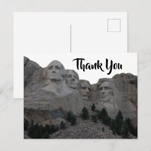 Mount Rushmore Vielen Dank Postkarte (Vorne/Hinten)