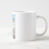 Mount Rushmore Vintag Style Reiseplakat. Jumbo-Tasse (Rechts)