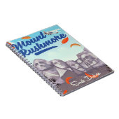 Mount Rushmore Vintag Style Reiseplakat. Notizblock (Rechte Seite)
