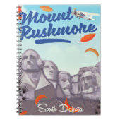 Mount Rushmore Vintag Style Reiseplakat. Notizblock (Vorderseite)