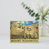 Mount Rushmore Vintage Postkarte (Stehend Vorderseite)