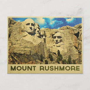 Mount Rushmore Vintage Postkarte