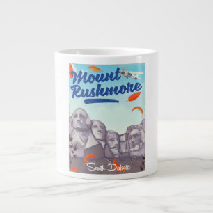 Mount Rushmore Vintage Style Reiseposter. Jumbo-Tasse