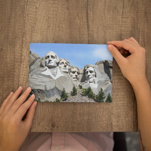 Mount Rushmore Wasserfarbe Postkarte