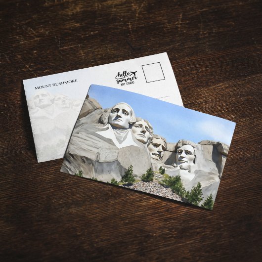 Mount Rushmore Wasserfarbe Postkarte