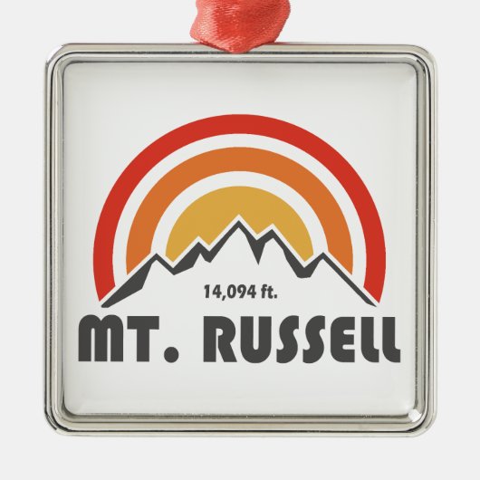 Mount Russell California Ornament Aus Metall (Vorne)