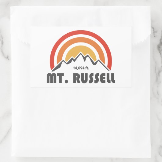 Mount Russell California Rechteckiger Aufkleber (Tasche)