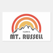 Mount Russell California Rechteckiger Aufkleber (Vorderseite)