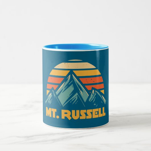 Mount Russell California Retro Turquoise Zweifarbige Tasse (Mittel)