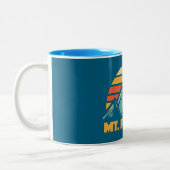 Mount Russell California Retro Turquoise Zweifarbige Tasse (Links)