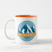 Mount Russell California Stars Moon Zweifarbige Tasse (Links)