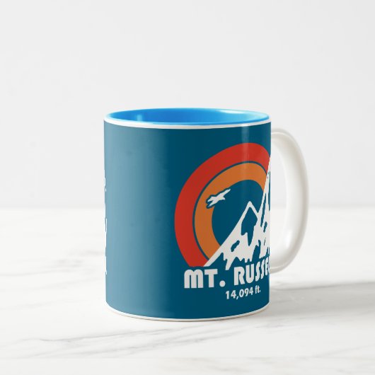 Mount Russell California Sun Eagle Zweifarbige Tasse (VorderseiteRechts)