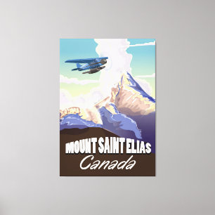 Mount Saint Elias Vintage Reiseplaner Leinwanddruck