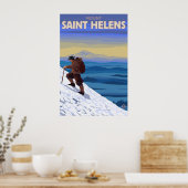 Mount Saint Helens - Climber - Travel Poster (Küche)