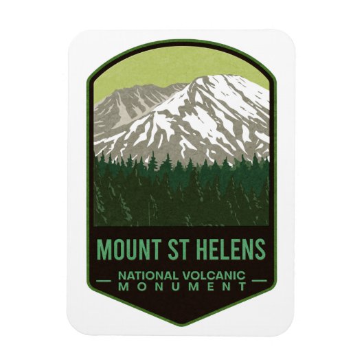 Mount Saint Helens National Volcanic Denkmal Magnet (Vertikal)