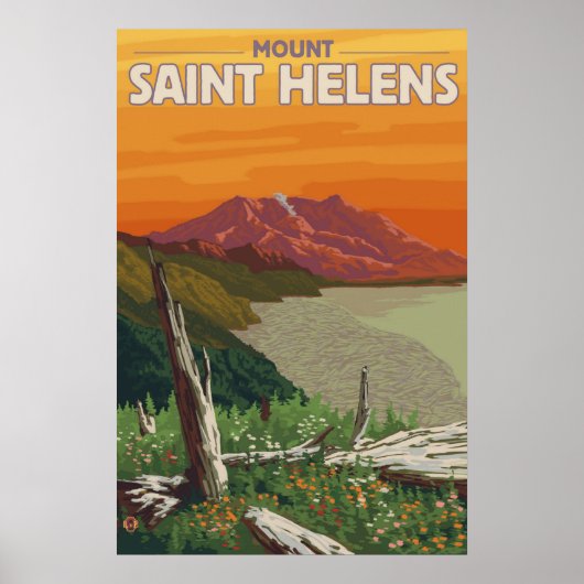 Mount Saint Helens - Spirit Lake - Reiseplakat Poster (Vorne)