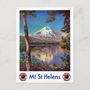 Mount Saint Helens Vintage Reiseplakat Restauriert Postkarte