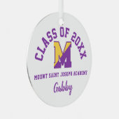 Mount Saint Joseph Academy Weihnachten Ornament Aus Metall (Vorderseite Rechts)