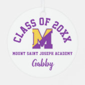 Mount Saint Joseph Academy Weihnachten Ornament Aus Metall (Rückseite)