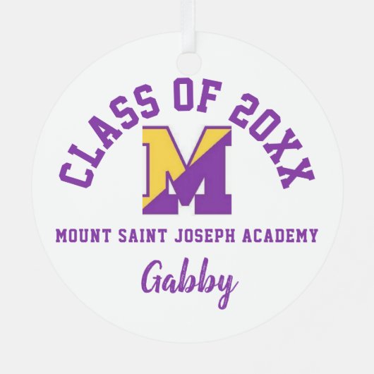 Mount Saint Joseph Academy Weihnachten Ornament Aus Metall (Rückseite)