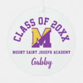 Mount Saint Joseph Academy Weihnachten Ornament Aus Metall (Vorderseite)