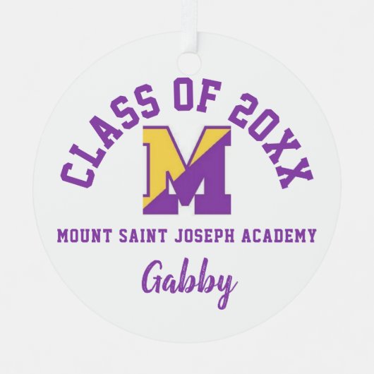 Mount Saint Joseph Academy Weihnachten Ornament Aus Metall (Vorderseite)
