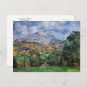 Mount Sainte-Victoire von Paul Cezanne Postcard Postkarte (Vorne/Hinten)