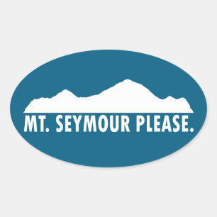 Mount Seymour Bitte Ovaler Aufkleber