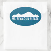 Mount Seymour Bitte Ovaler Aufkleber (Tasche)