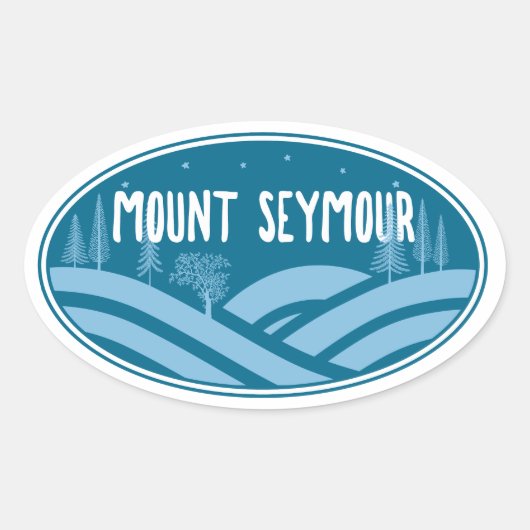Mount Seymour im Freien Ovaler Aufkleber (Vorderseite)