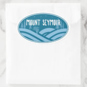 Mount Seymour im Freien Ovaler Aufkleber (Tasche)