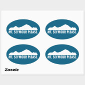 Mount Seymour Please Ovaler Aufkleber (Blatt)