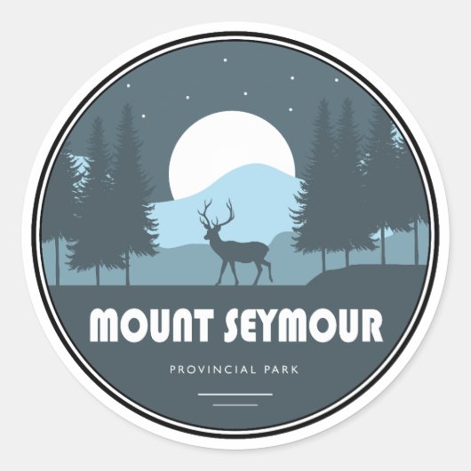 Mount Seymour Provincial Park Deer Runder Aufkleber (Vorderseite)