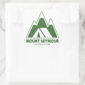 Mount Seymour Provincial Park Mountains Camping Quadratischer Aufkleber (Tasche)