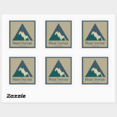 Mount Seymour Provincial Park Rustikal Quadratischer Aufkleber (Blatt)
