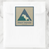 Mount Seymour Provincial Park Rustikal Quadratischer Aufkleber (Tasche)