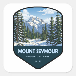 Mount Seymour Provincial Park Schild Quadratischer Aufkleber