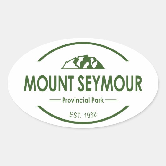 Mount Seymour Provincialpark Ovaler Aufkleber (Vorderseite)
