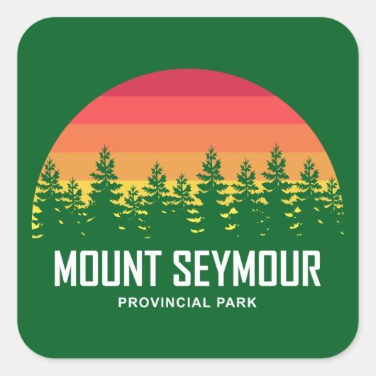 Mount Seymour Provincialpark Quadratischer Aufkleber (Vorderseite)